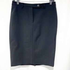 Theory Black Knee Length Pencil Skirt size 6